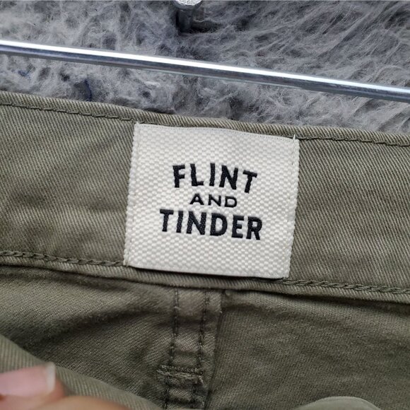 Flint And Tinder Pants Mens 34x32 Khaki Brown Straight Fit Cotton Blend - Picture 2 of 14